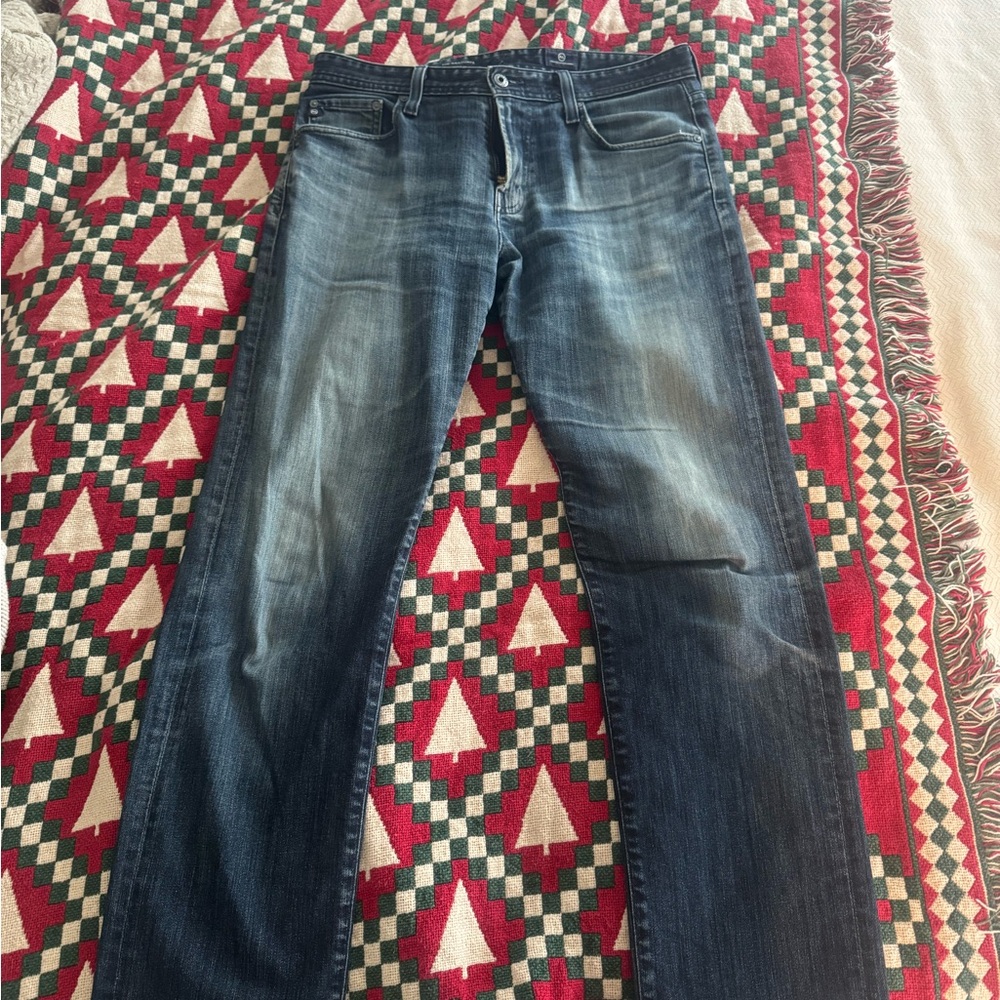 AG Adriano Goldschmied Dark Wash Straight Jeans